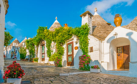 Trulli Häuser in Apulien, Italien