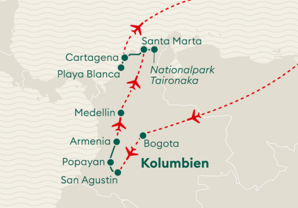Karte Kolumbien